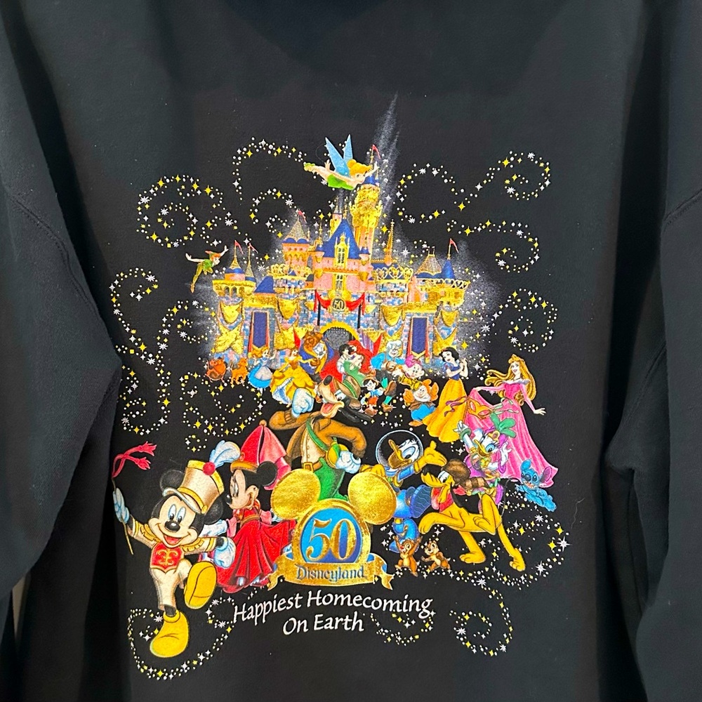 Disney Black and Gold Graphic Men's Sweatshirt
